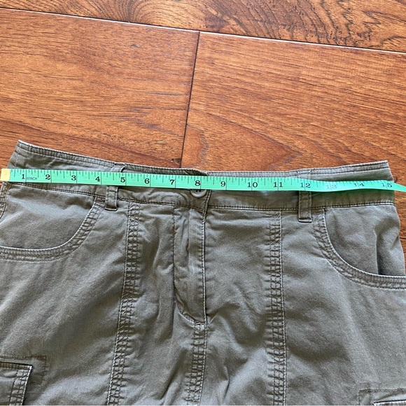 Y2K Jessica Olive Green Cargo Mini Skirt with Shorts - Picture 7 of 8